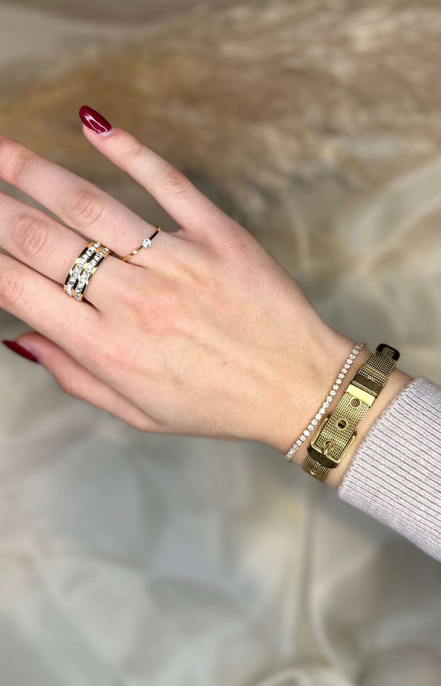 "Promise" solitario placcato in oro 18 kt con zircone