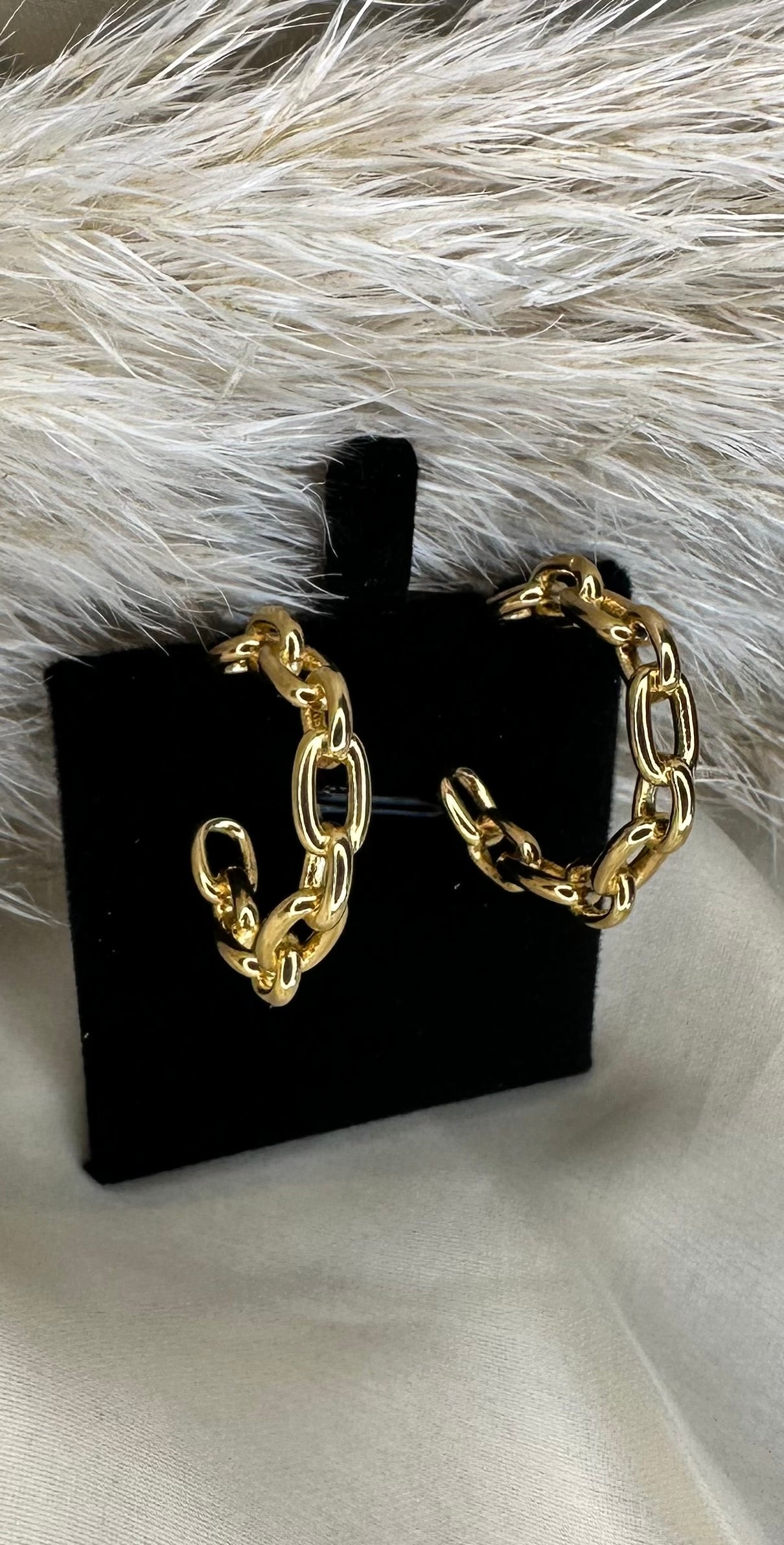 "Chain" Orecchini placcati in oro 18kt
