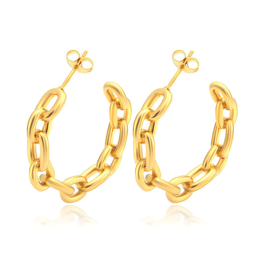 "Chain" Orecchini  placcati in oro 18kt